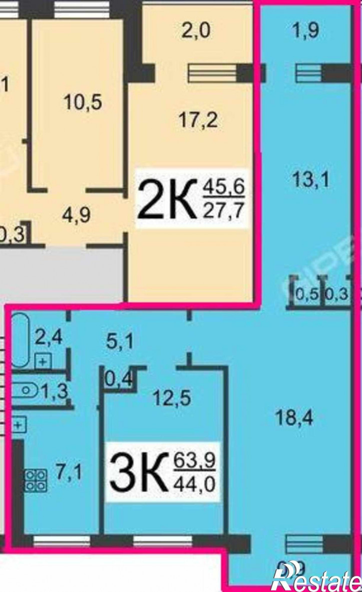 3-комн квартира Островского ул., 5