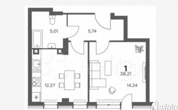 1-комн квартира Доломановский переулок, 82