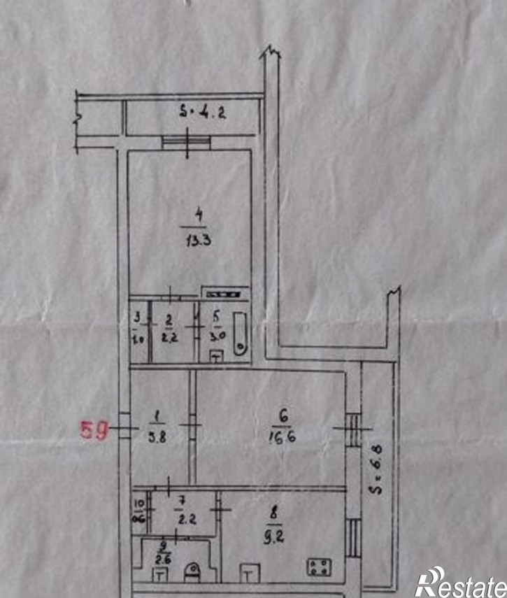 2-комн квартира Грибоедовский переулок, 2