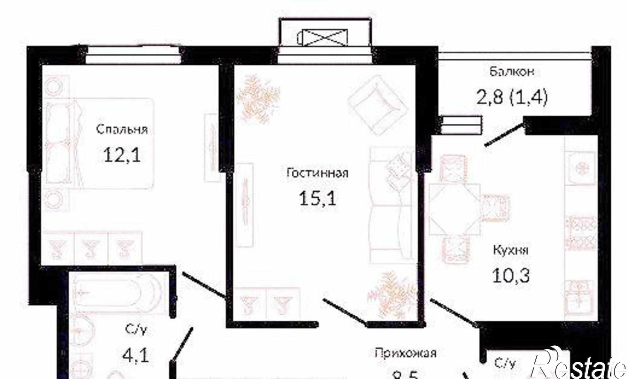 Купить квартиру за 3 240 000 рублей на Красноармейская улица, 157Вс2