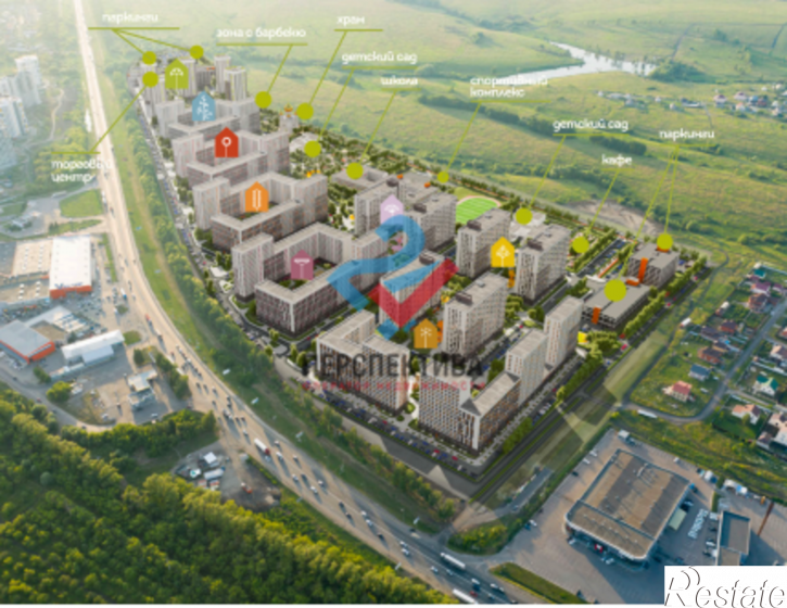 1-комн квартира в новом доме жилой комплекс Лугометрия,  с19