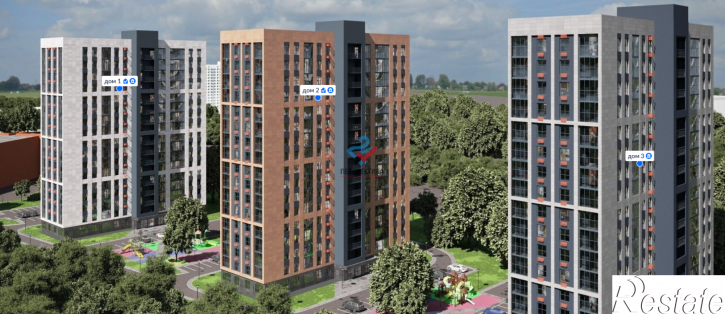 1-комн квартира в новом доме Серпуховская улица, 1