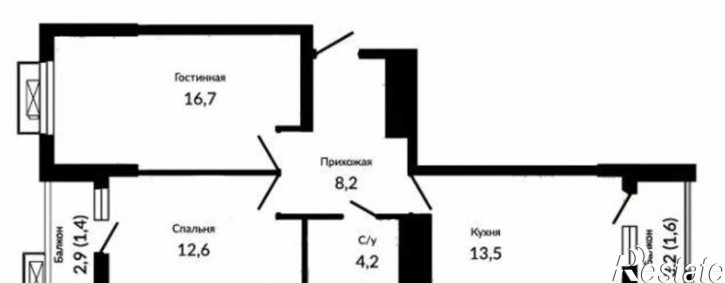 2-комн квартира в новом доме Стабильная улица, 3с1