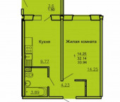1-комн, 34 кв м, этаж 7/17 тракт. Павловский, 205а