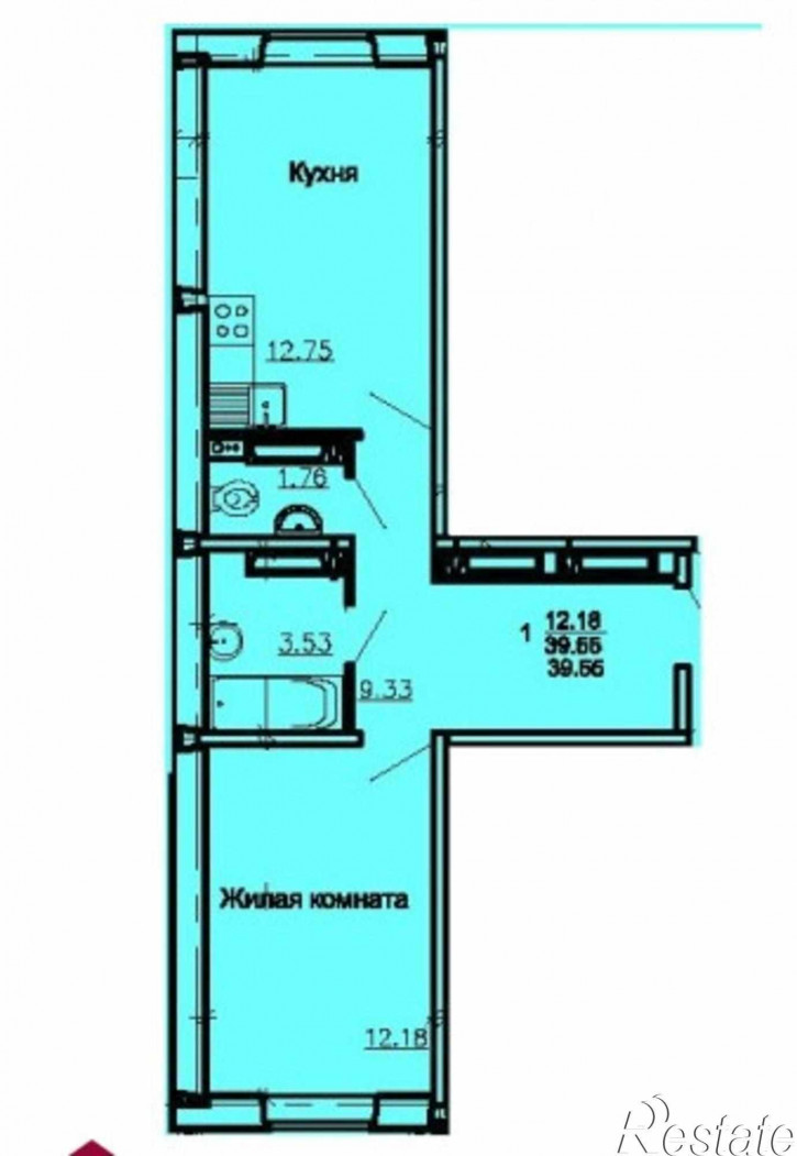1-комн квартира в новом доме тракт. Павловский, 205а