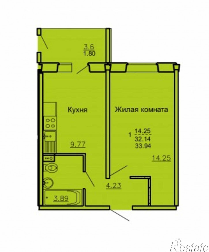 1-комн квартира в новом доме тракт. Павловский, 205а