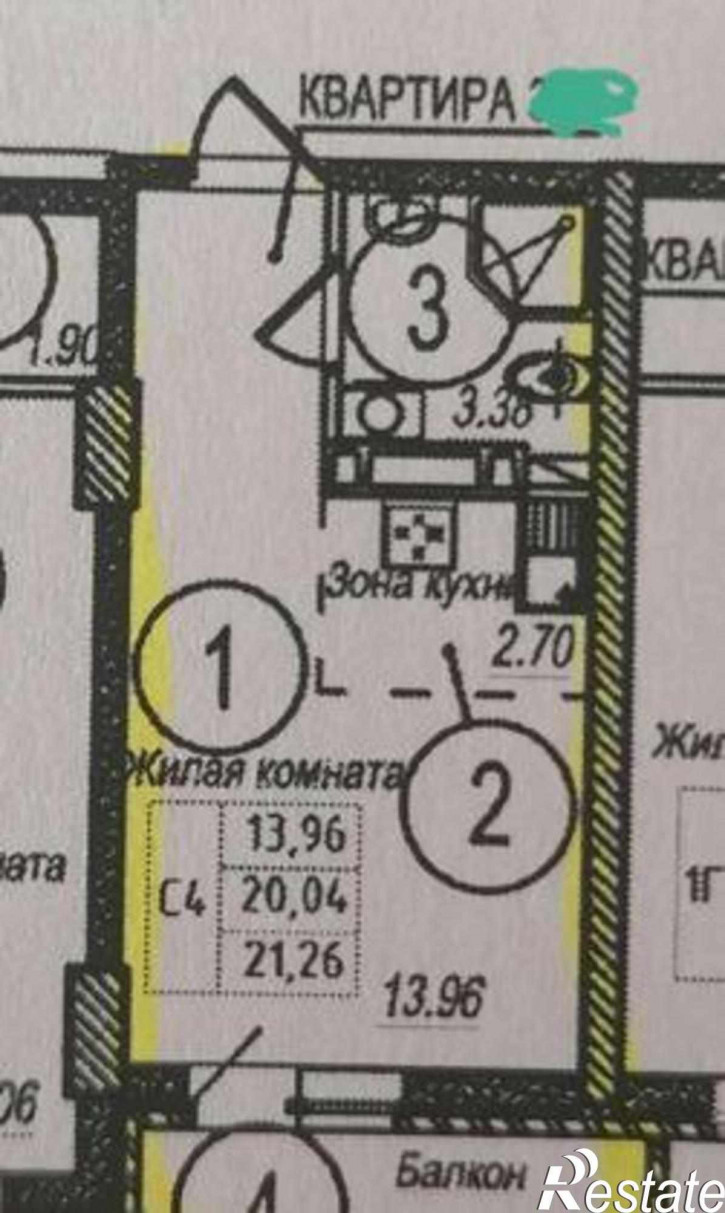 2-комн квартира в новом доме Горсоветская улица, 49/1