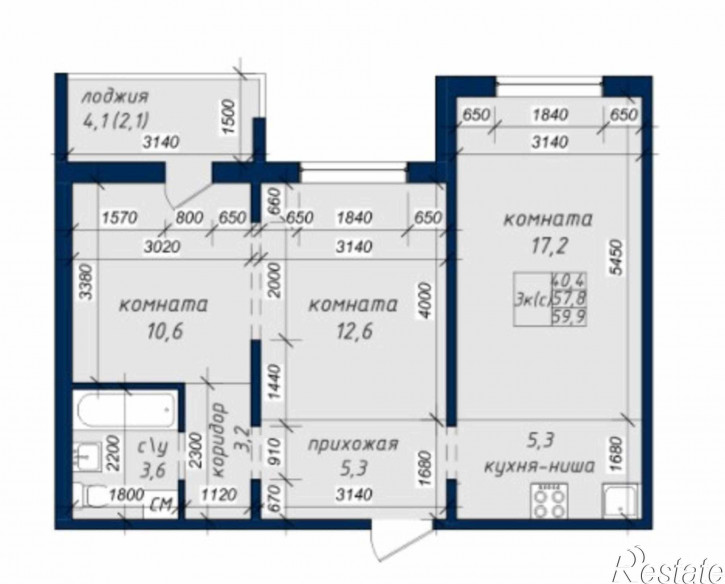 3-комн квартира в новом доме тракт. Павловский, 307кор5