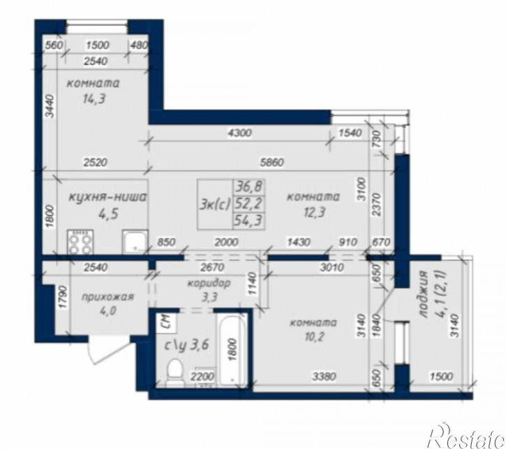 3-комн квартира в новом доме проезд. Северный Власихинский, 122кор1