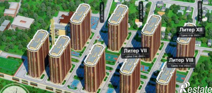 2-комн квартира в новом доме улица 23-я Линия, 54с7