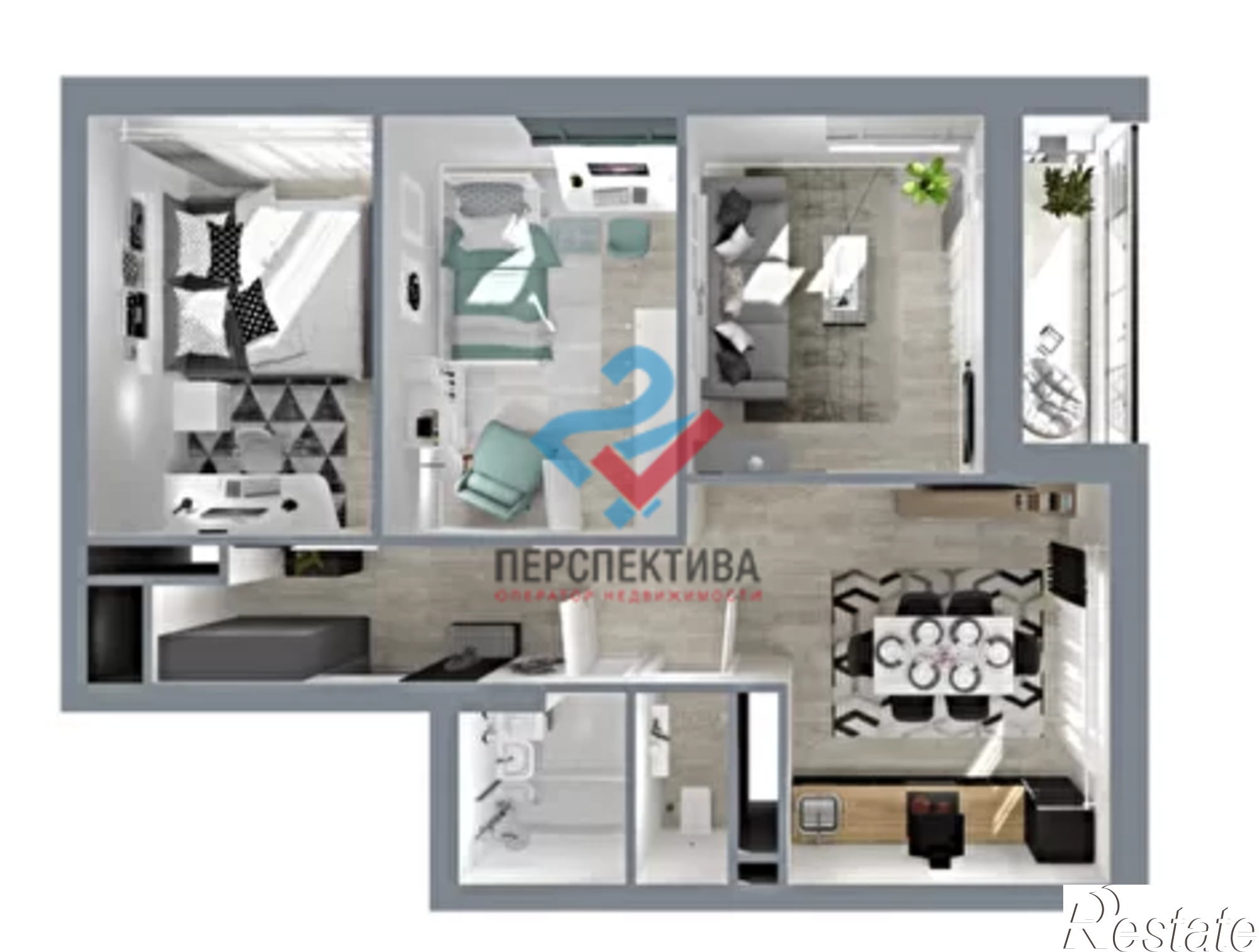 Купить квартиру за 6 042 100 рублей на проспект Строителей, с1