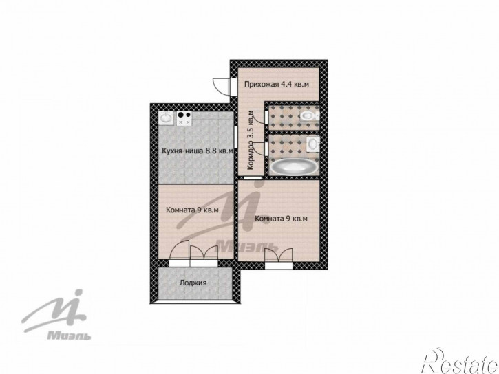 2-комн квартира в новом доме ул. Власихинская, 65а к2