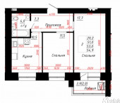 2-комн, 53 кв м, этаж 7/16 тракт. Павловский, 60Б