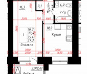 2-комн, 35 кв м, этаж 7/12 тракт. Павловский, 60Б