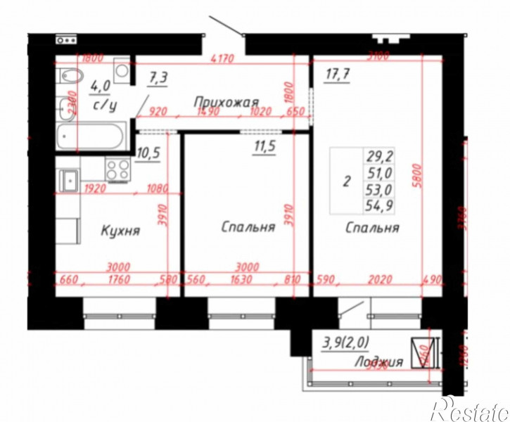 2-комн квартира в новом доме тракт. Павловский, 60Б