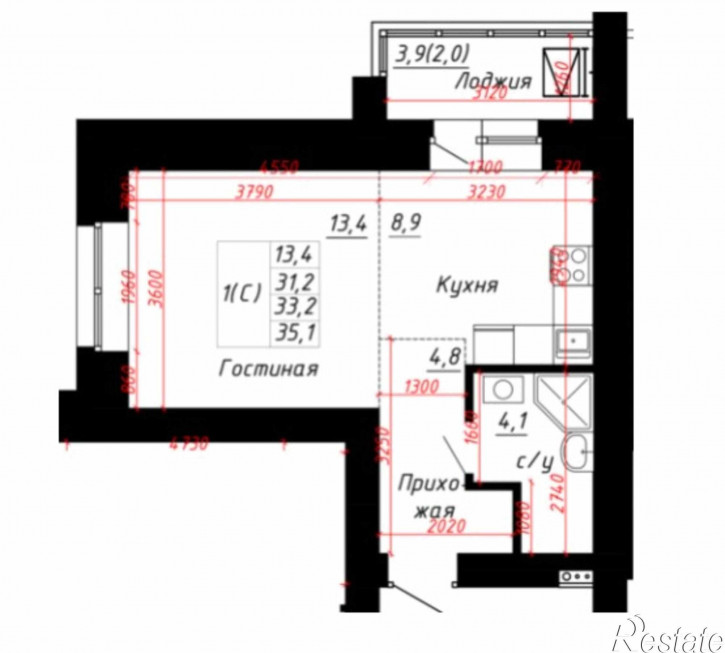 2-комн квартира в новом доме тракт. Павловский, 60Б