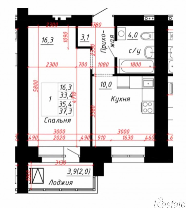 2-комн квартира в новом доме тракт. Павловский, 60Б