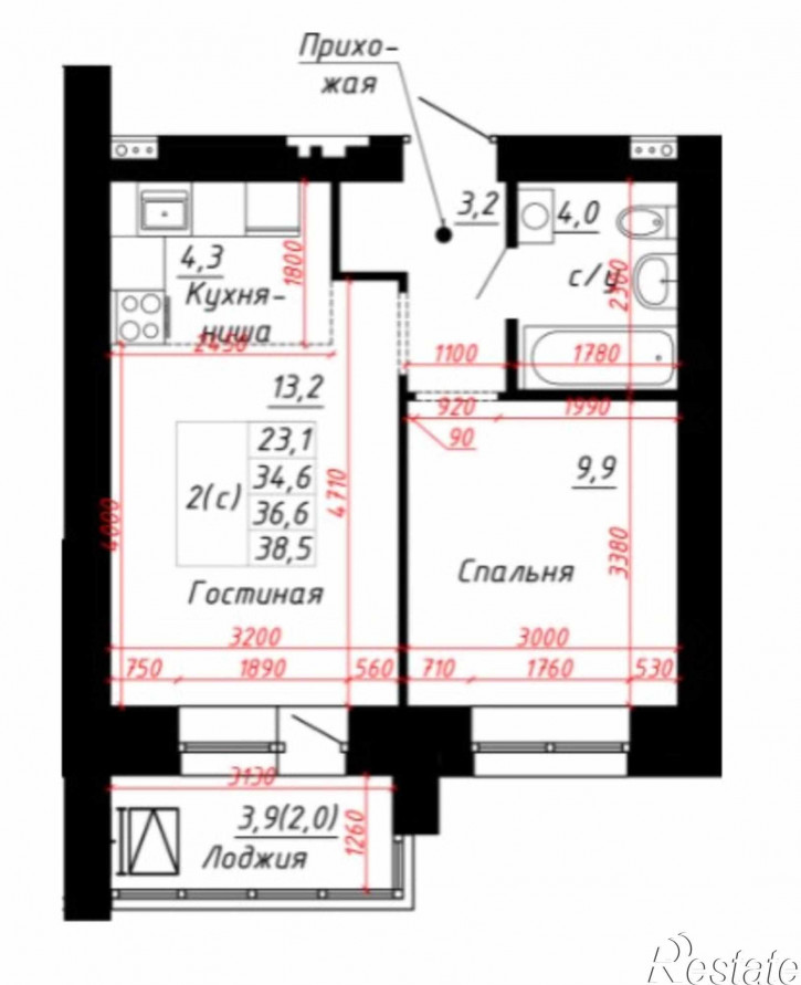 2-комн квартира в новом доме тракт. Павловский, 60Б