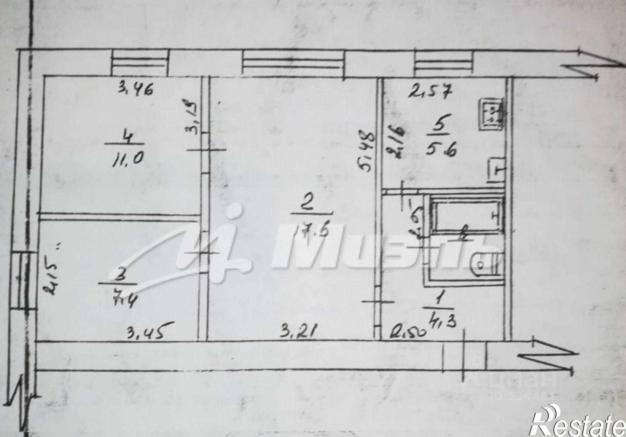 Купить квартиру за 1 500 000 рублей на улица Кубракова, 3