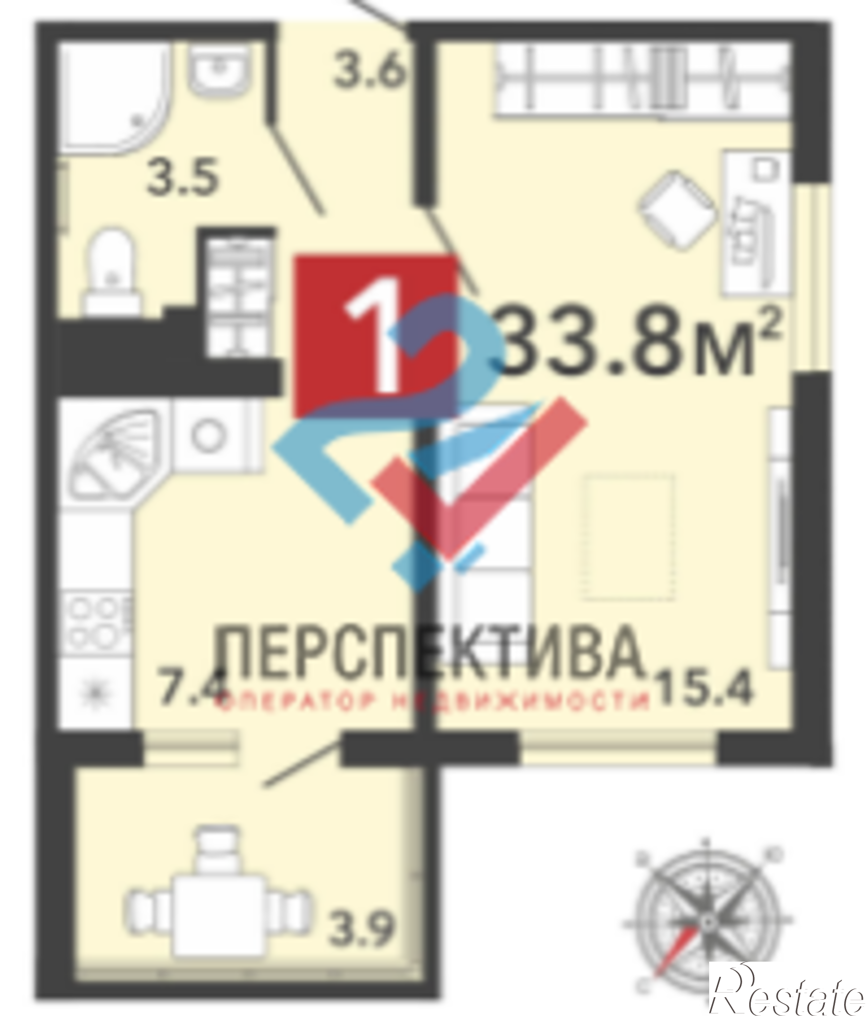 Купить квартиру за 2 308 540 рублей на микрорайон Город Спутник,  жилой комплекс Радужные Дворы
