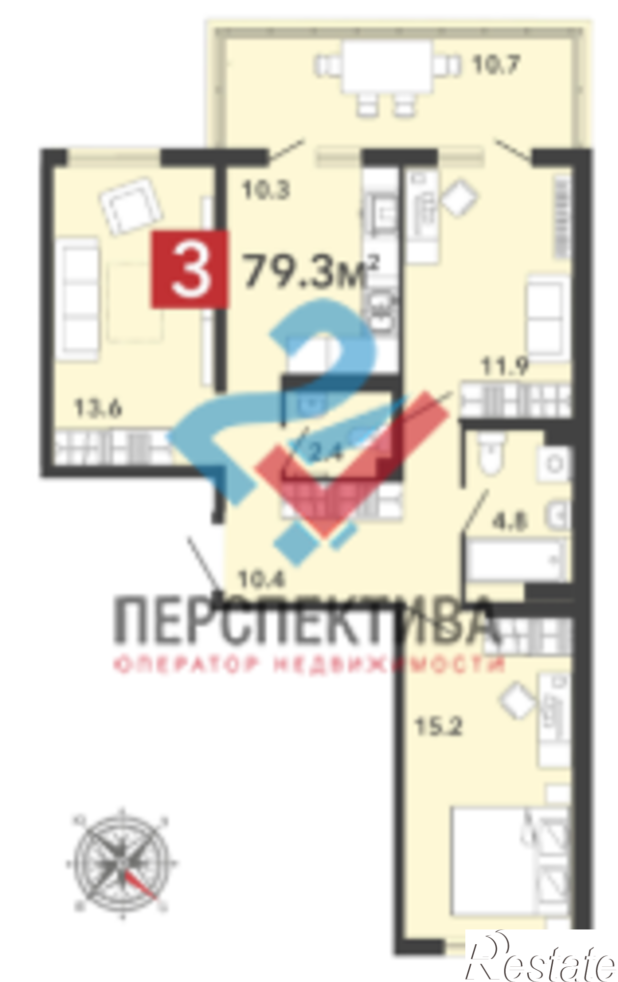 Купить квартиру за 4 631 120 рублей на микрорайон Город Спутник,  жилой комплекс Радужные Дворы