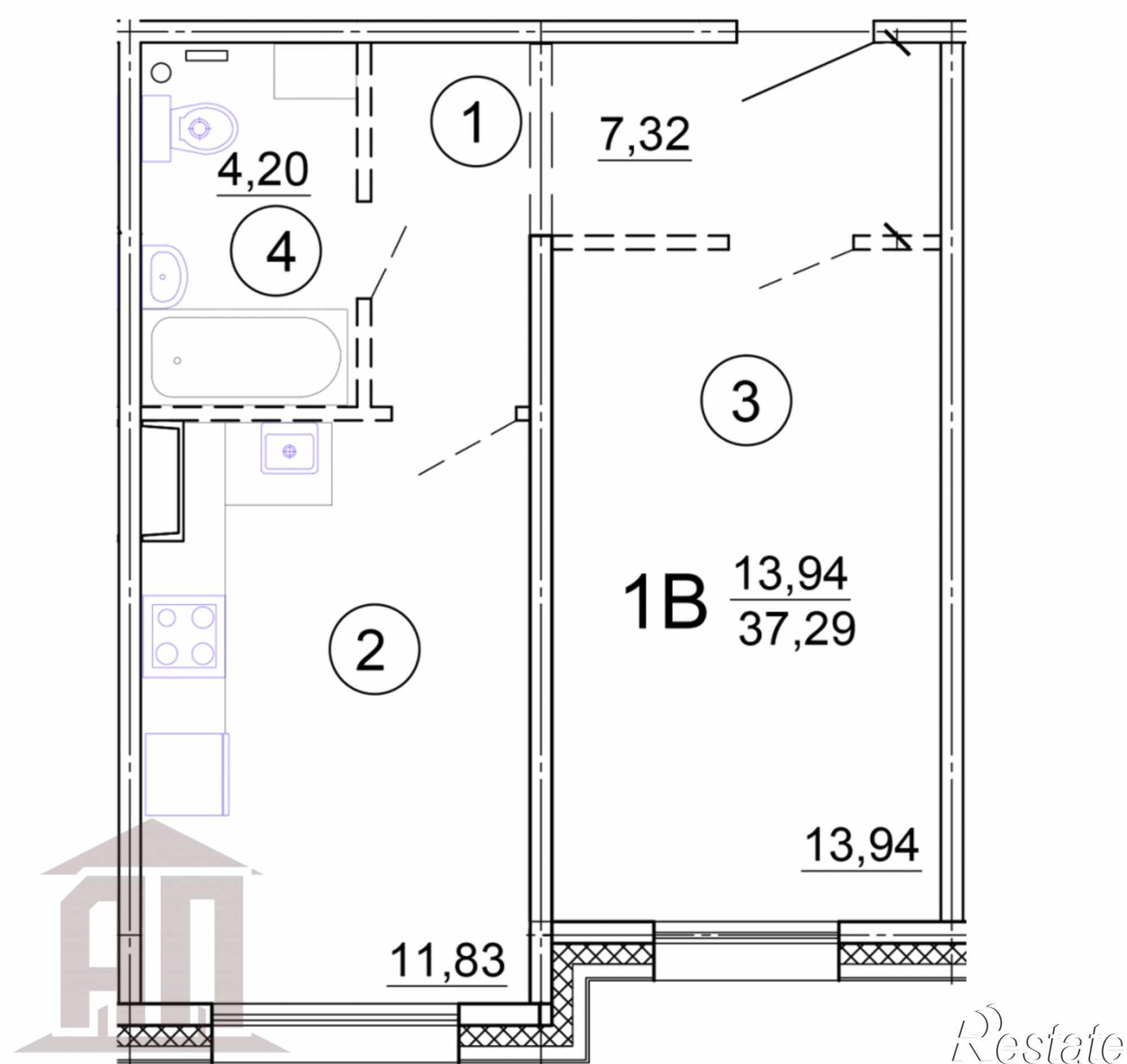 Купить квартиру за 3 721 720 рублей на Медовая ул, 9