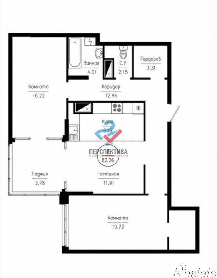 3-комн квартира в новом доме Ладожская улица, 9