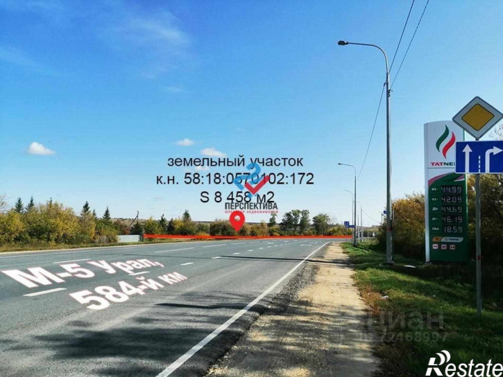 Земельный участок Мокшанский район,  село Плёсс