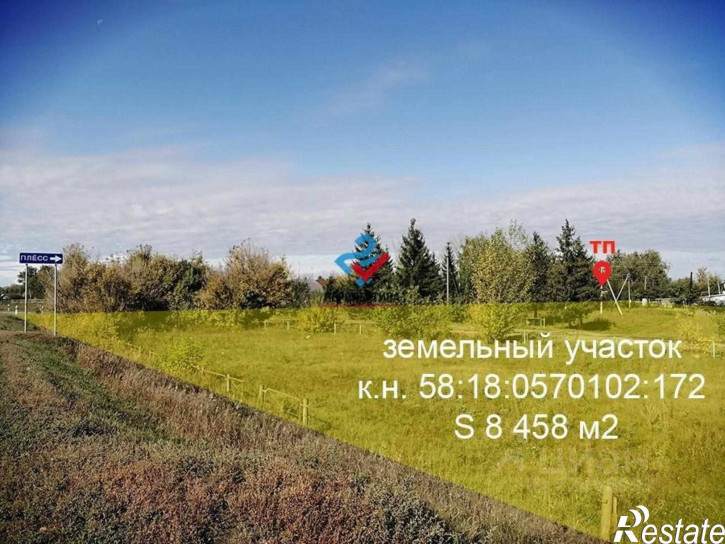 Земельный участок Мокшанский район,  село Плёсс