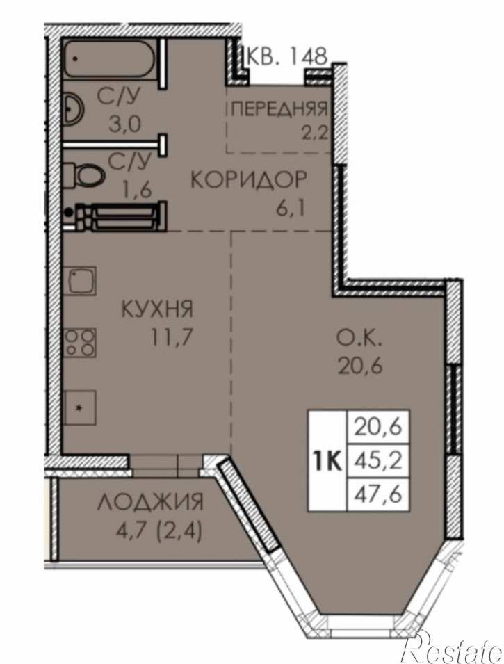 2-комн квартира в новом доме ул. Партизанская, 175