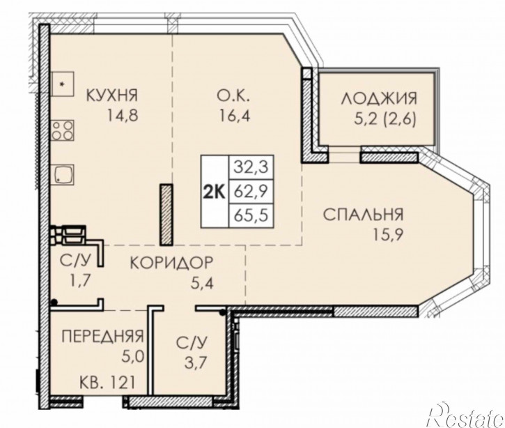 2-комн квартира в новом доме ул. Партизанская, 175