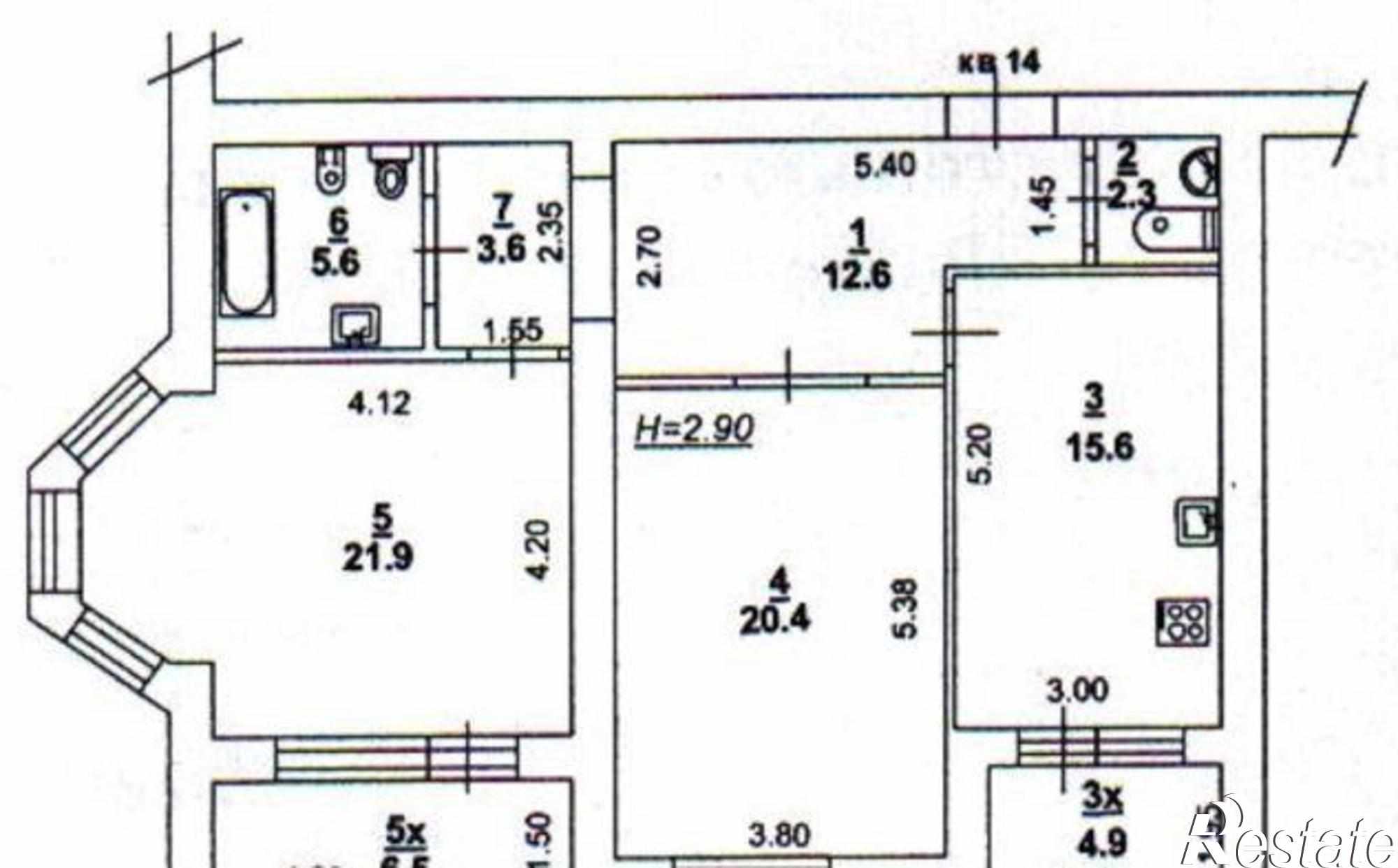 Купить квартиру за 7 900 000 рублей на проспект Королёва, 24/2