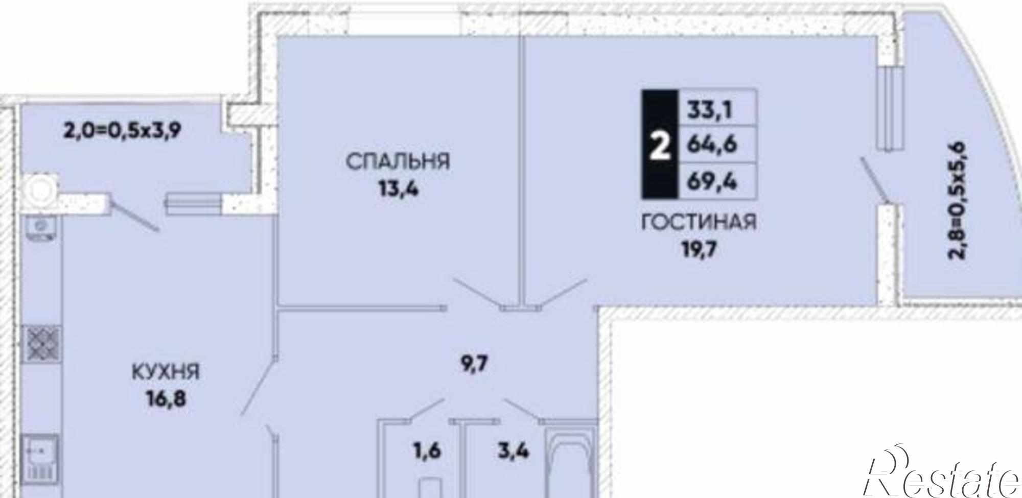 Купить квартиру за 5 700 000 рублей на улица Вересаева, 101/1с1