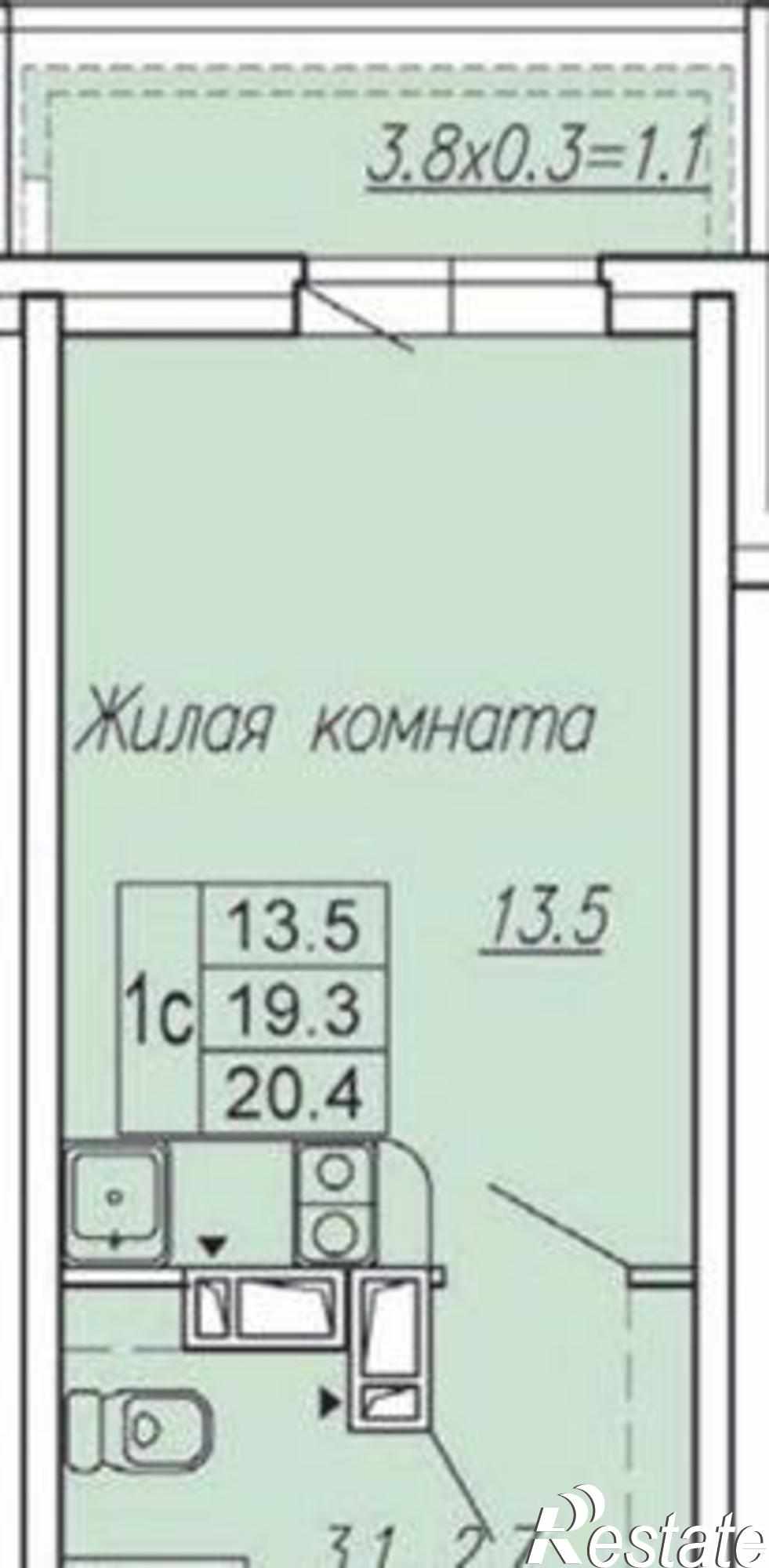Купить квартиру за 2 150 000 рублей на улица Нансена, 83