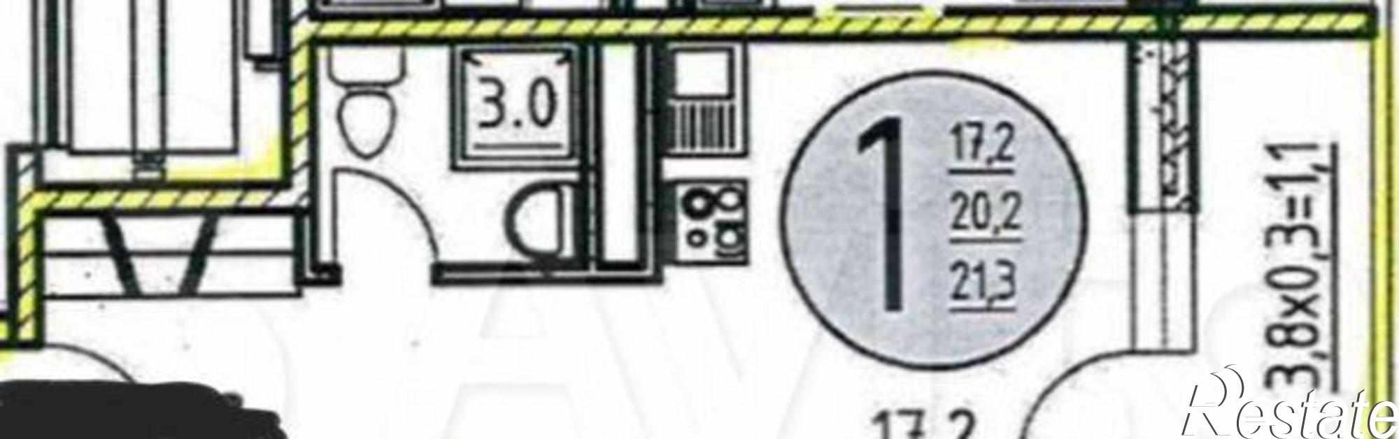 Купить квартиру за 2 250 000 рублей на улица Нансена, 103/1/3