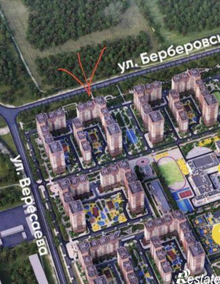 1-комн квартира в новом доме Берберовская улица, 6/2