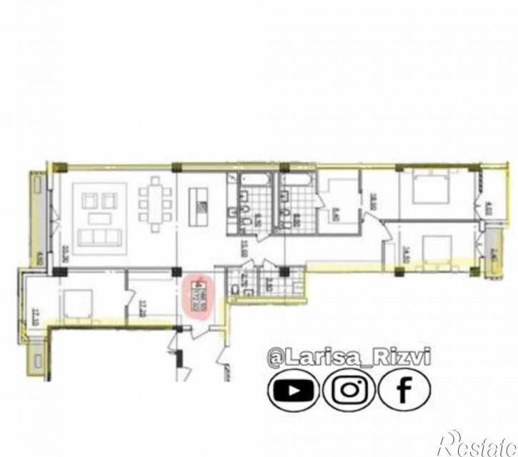 4-комн квартира в новом доме улица Каяни, 9В