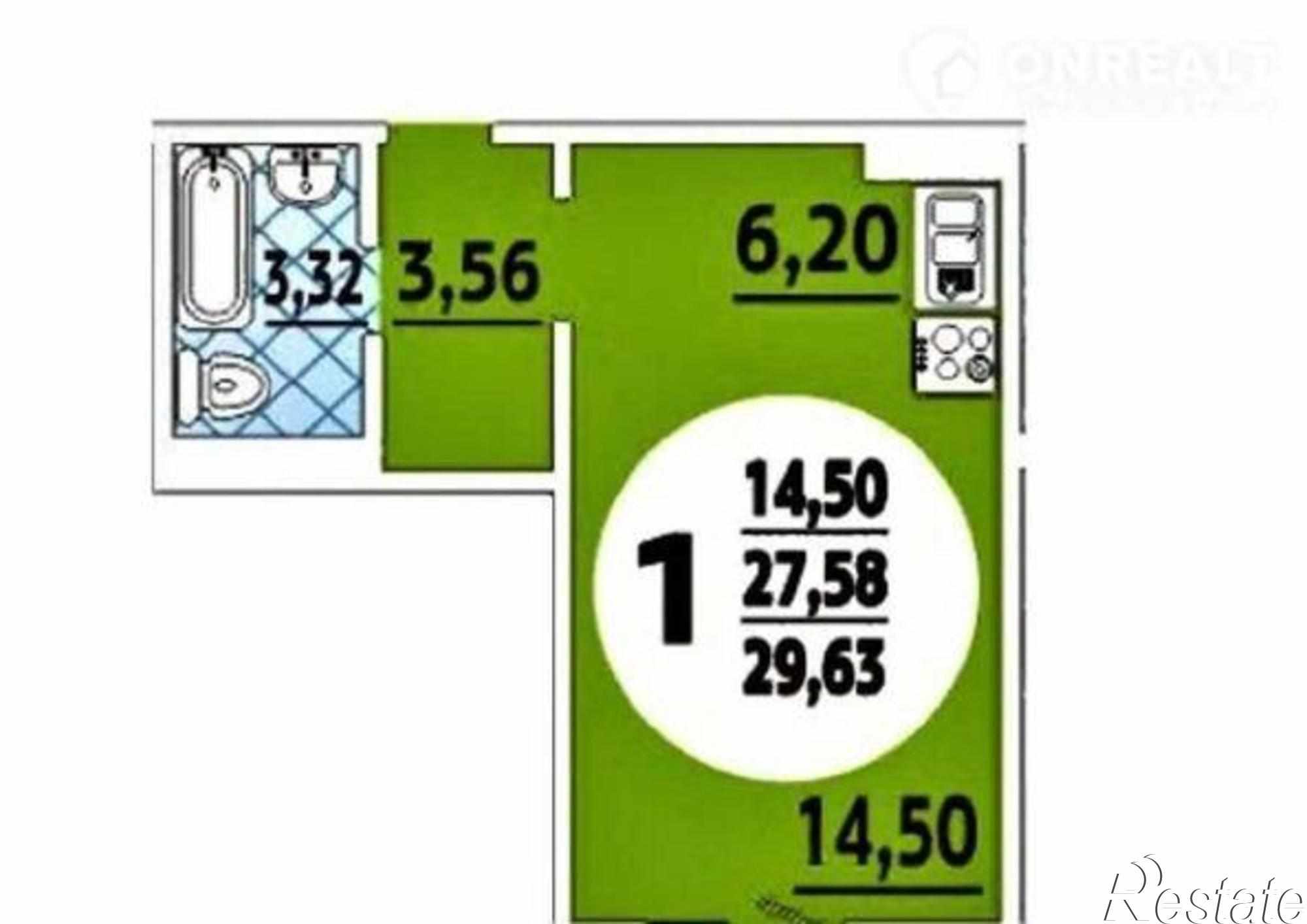 Купить квартиру за 2 350 000 рублей на переулок Андреева, 17А