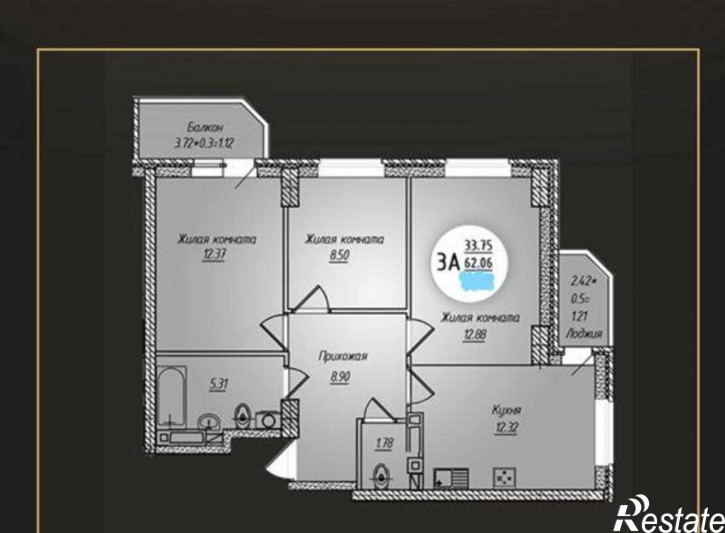 3-комн квартира в новом доме Горсоветская улица, 49/1