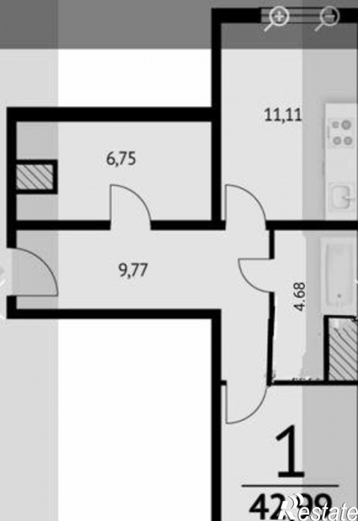 2-комн квартира улица Еляна, 66