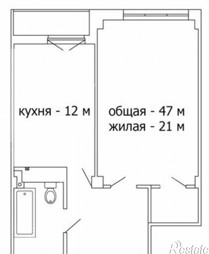 1-комн квартира Элеваторный переулок, 10