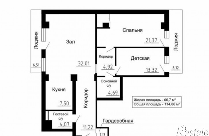 3-комн квартира Университетский переулок, 115