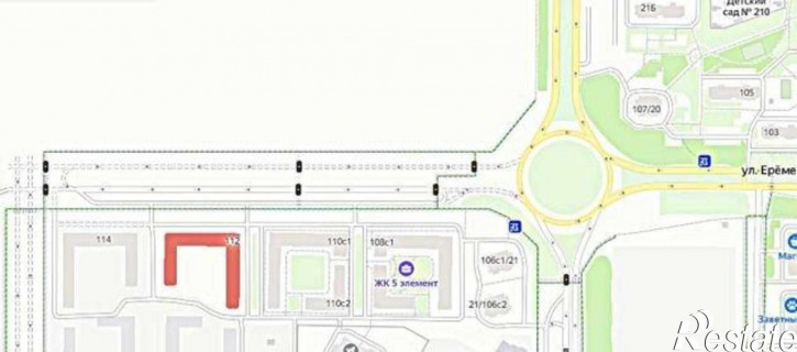 2-комн квартира в новом доме улица Ерёменко, 112