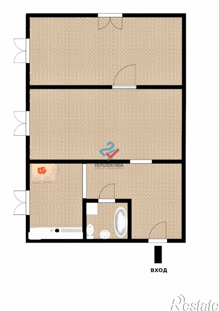 2-комн квартира улица Металлистов, 12