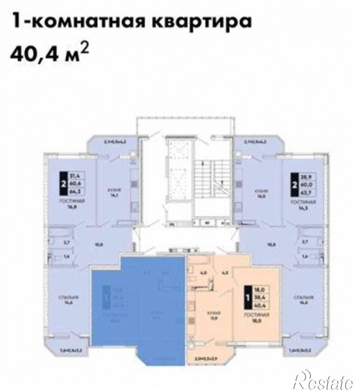 1-комн квартира в новом доме Берберовская улица, 8/2