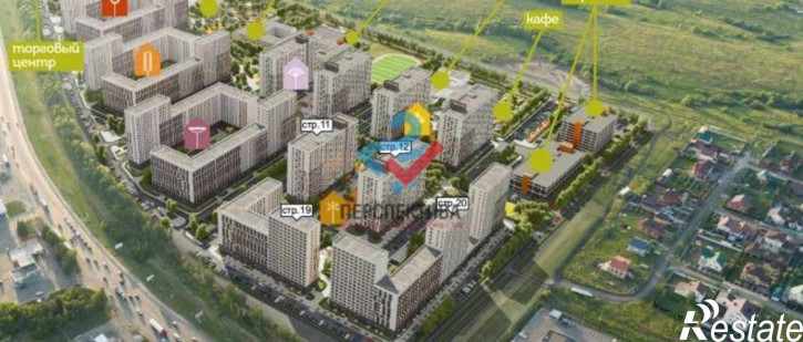 2-комн квартира в новом доме жилой комплекс Лугометрия,  с20
