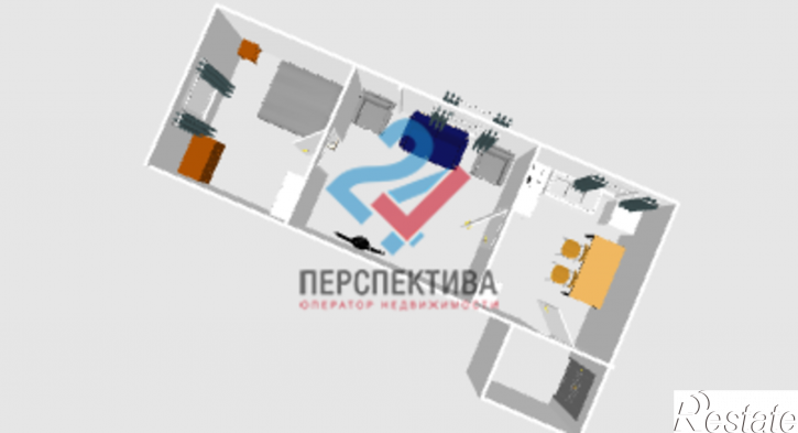 1-комн квартира улица Аксакова, 2А
