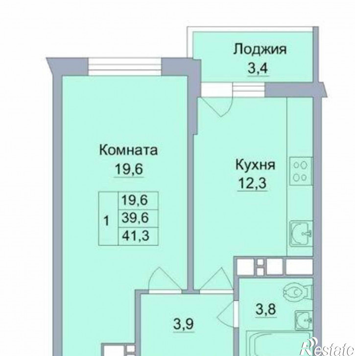 1-комн квартира в новом доме улица Шеболдаева, 95с2