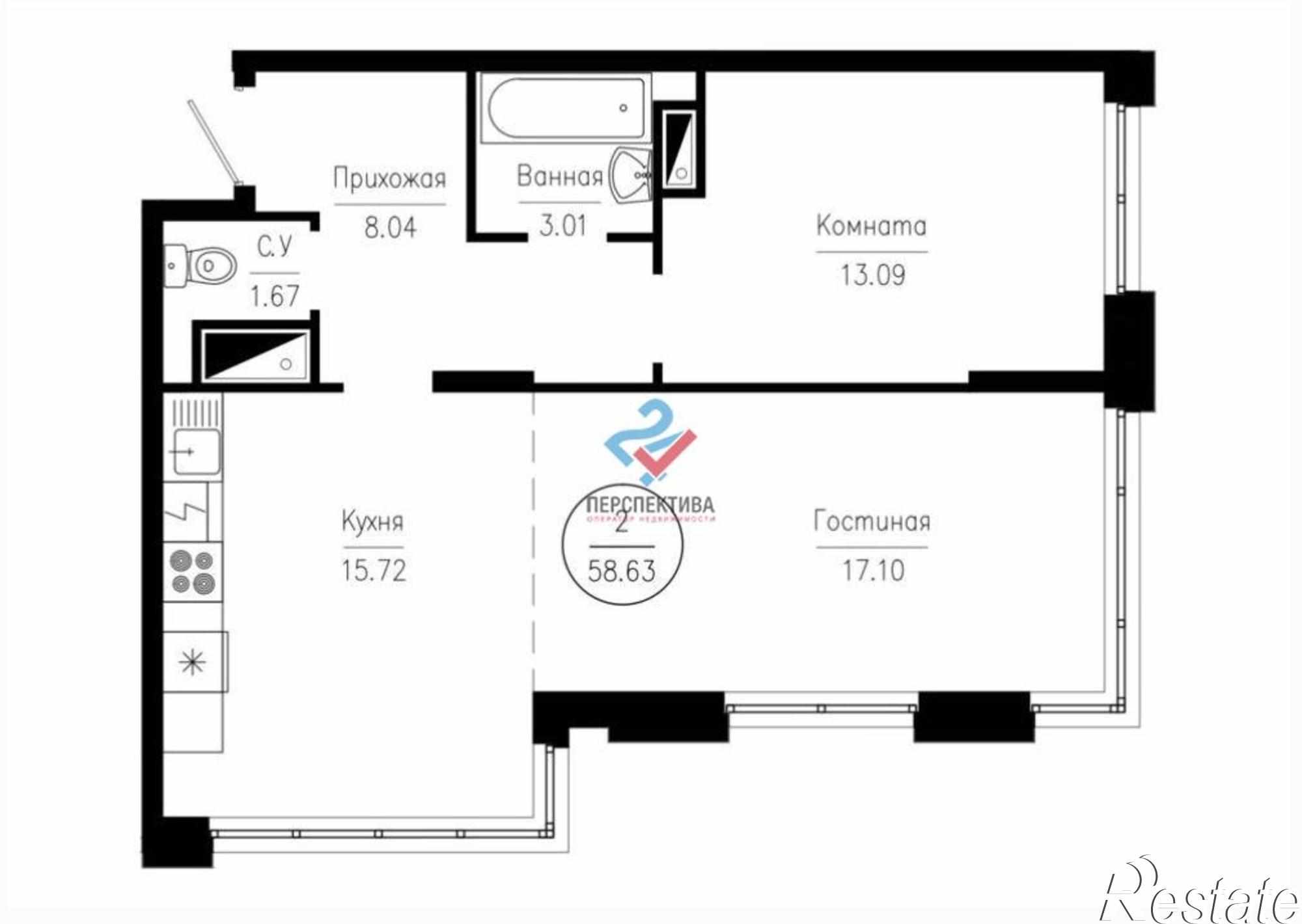 Купить квартиру за 4 550 000 рублей на Ладожская улица, 9