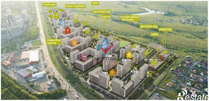 1-комн квартира в новом доме жилой комплекс Лугометрия,  с11